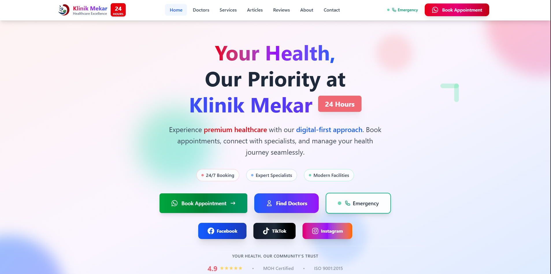 Klinik Mekar Website